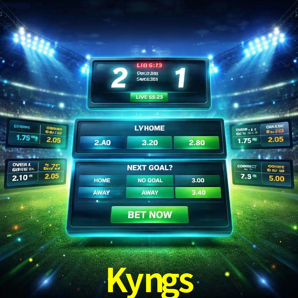 Vista de apuestas en vivo Kyngs durante un partido en curso