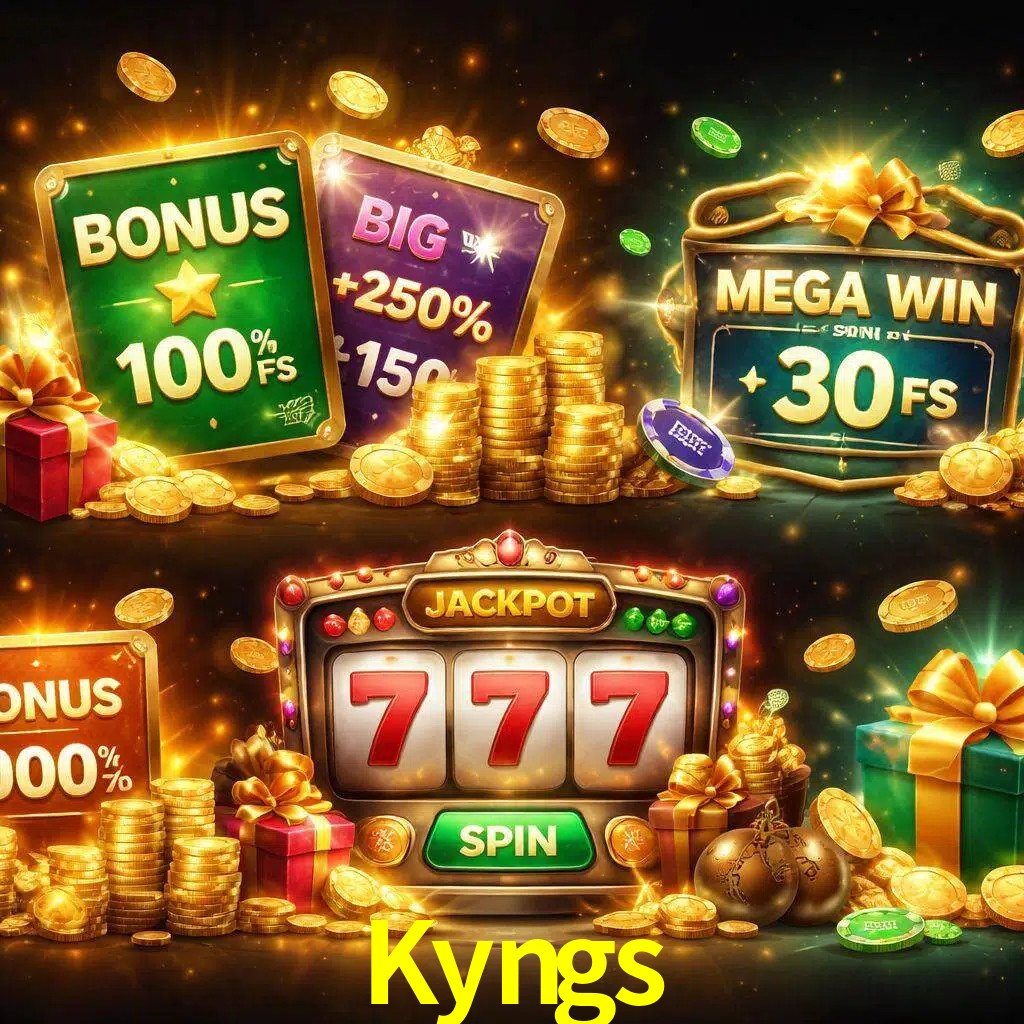 Tipos de bonos Kyngs incluyendo recompensas de bienvenida y promociones continuas