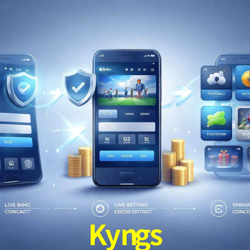 Pasos de acceso a la app Kyngs en pantalla de teléfono móvil